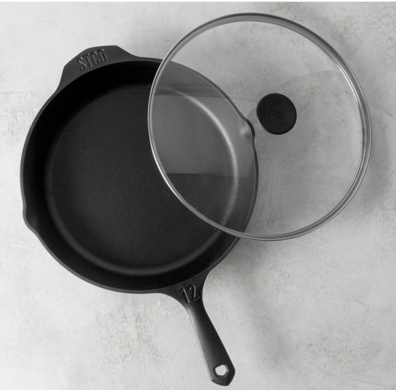 52291 - THE OG | 12" Cast Iron Skillet with Lid USA