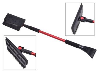 52424 - Filmer ice scraper / whisk with aluminum telescopic rod Europe